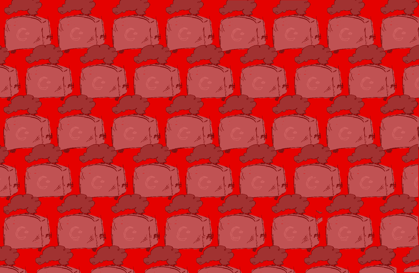 Toaster Pattern — Red